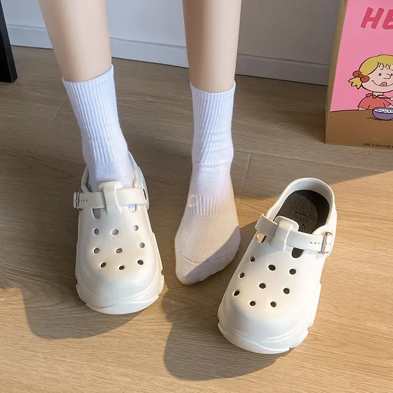 Cave Shoes Women's Summer Outer Wear New Ins Fashionable Cute Sandals Thick-soled Non-slip Beach Shoe Slippers for Nurses — feature 16