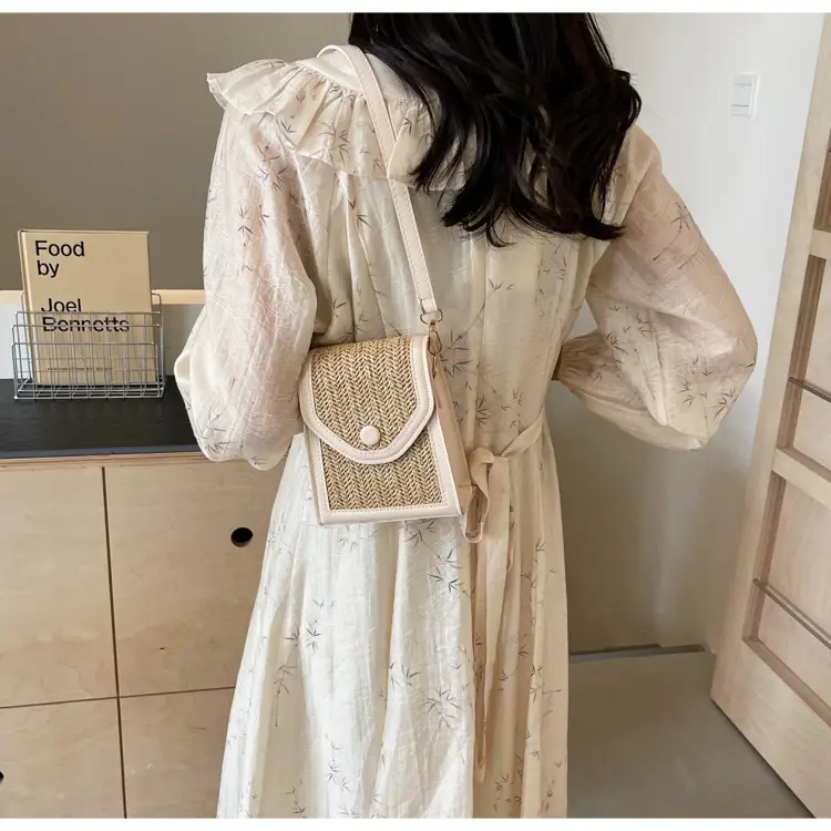 Women's Handwoven Crossbody Bag Beige Summer 2024 — feature 17