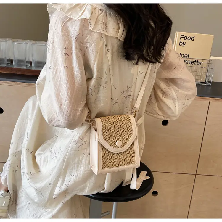 Women's Handwoven Crossbody Bag Beige Summer 2024 — feature 19