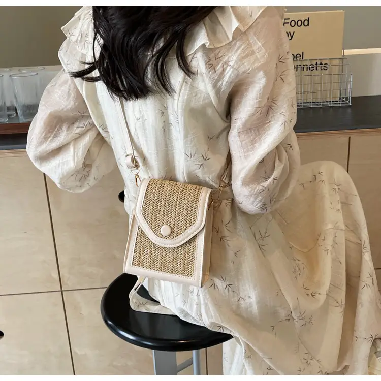 Women's Handwoven Crossbody Bag Beige Summer 2024 — feature 20