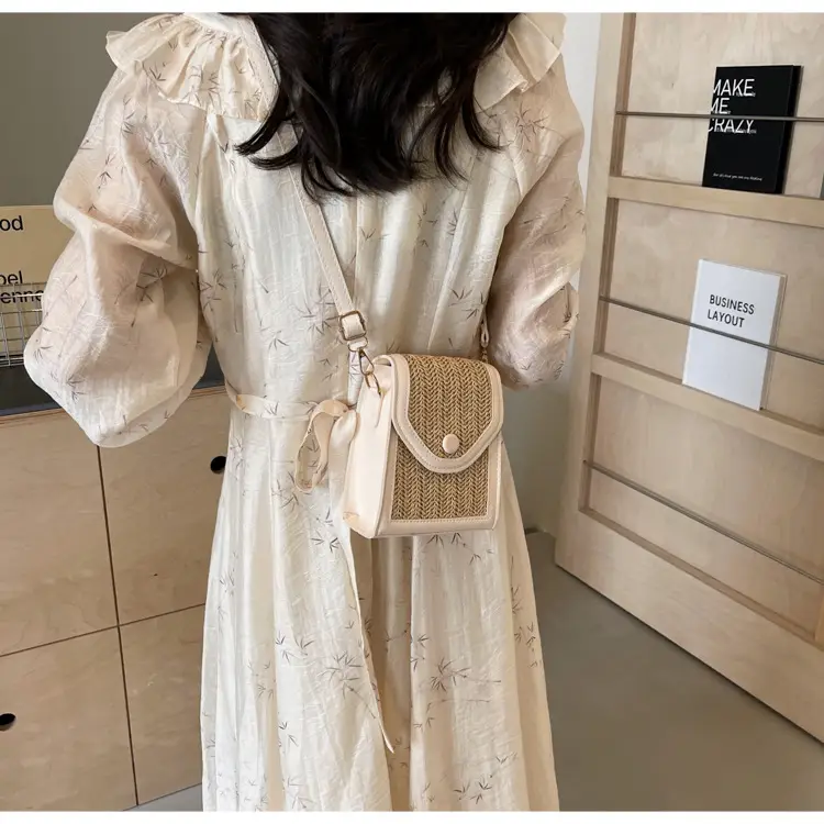 Women's Handwoven Crossbody Bag Beige Summer 2024 — feature 21