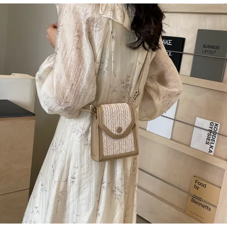 Women's Handwoven Crossbody Bag Beige Summer 2024 — feature 23