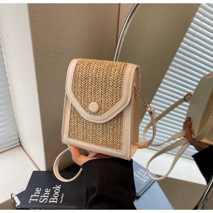 Women's Handwoven Crossbody Bag Beige Summer 2024 — feature 28
