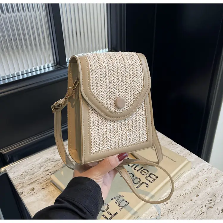 Women's Handwoven Crossbody Bag Beige Summer 2024 — feature 31