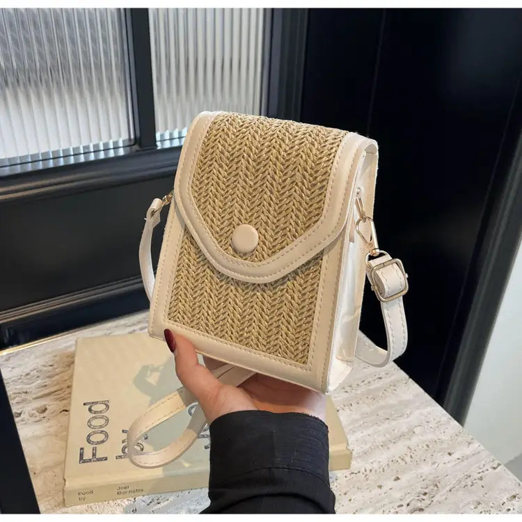 Women's Handwoven Crossbody Bag Beige Summer 2024 — feature 33
