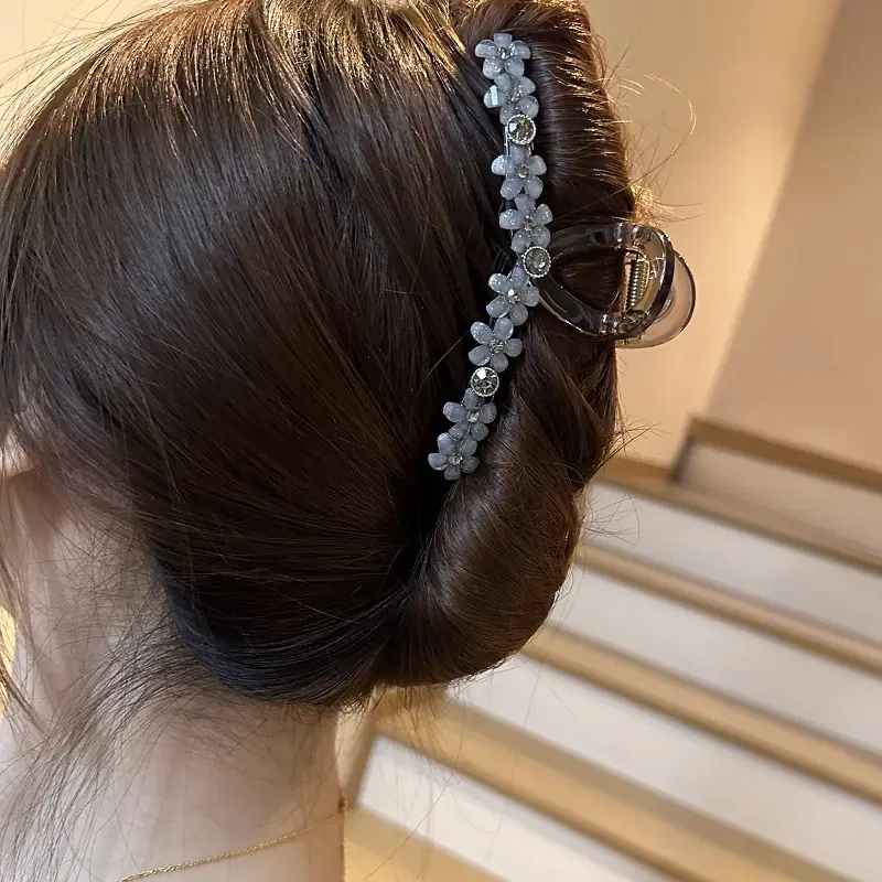 Crystal Flower Hairpin Clip for Women - Image 4