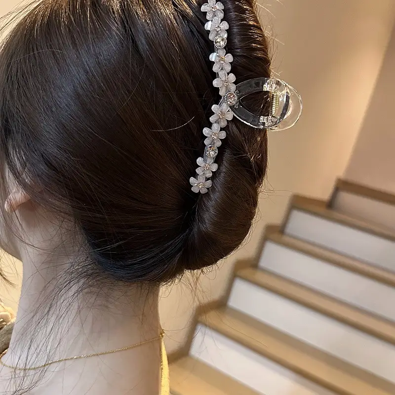 Crystal Flower Hairpin Clip for Women - Image 6