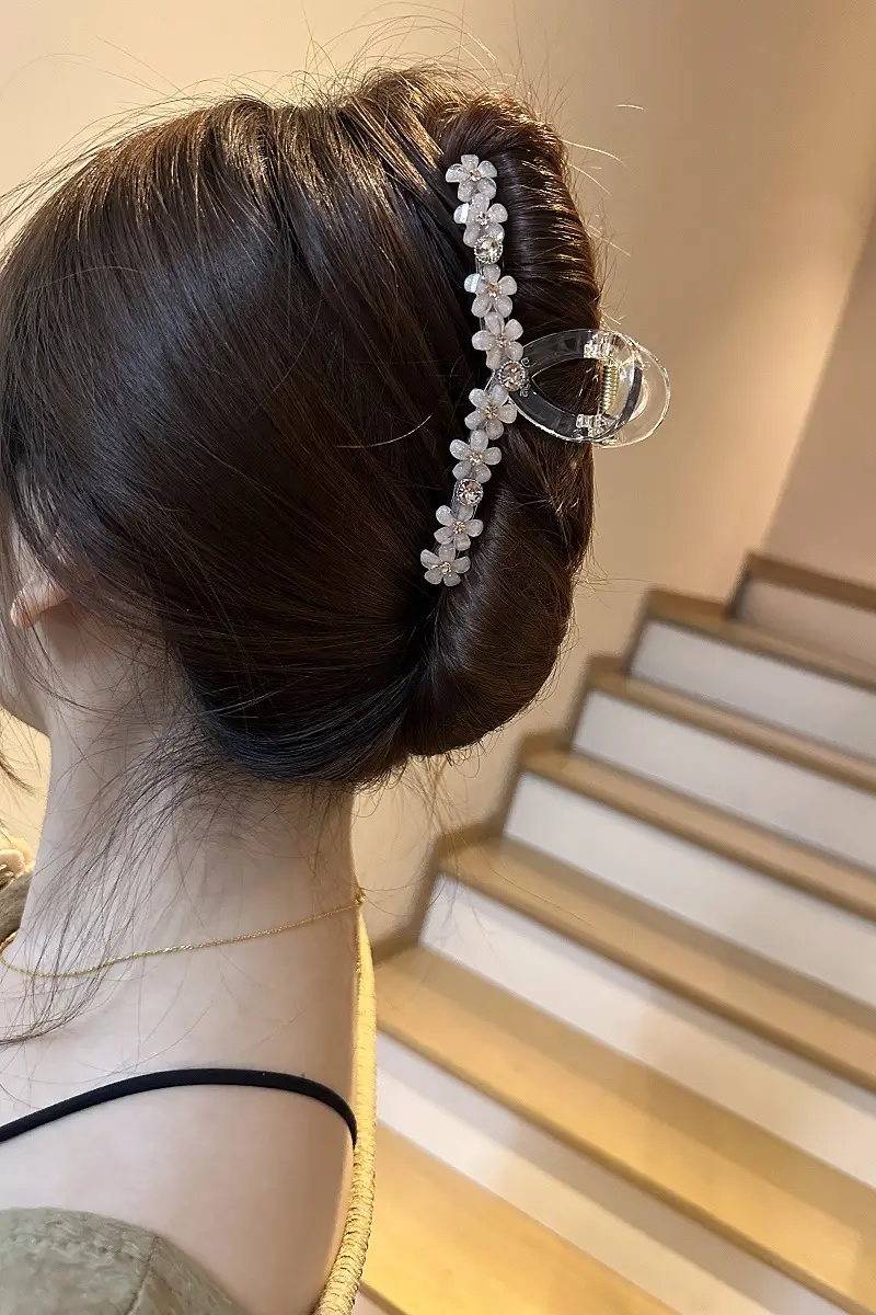 Crystal Flower Hairpin Clip for Women — feature 7