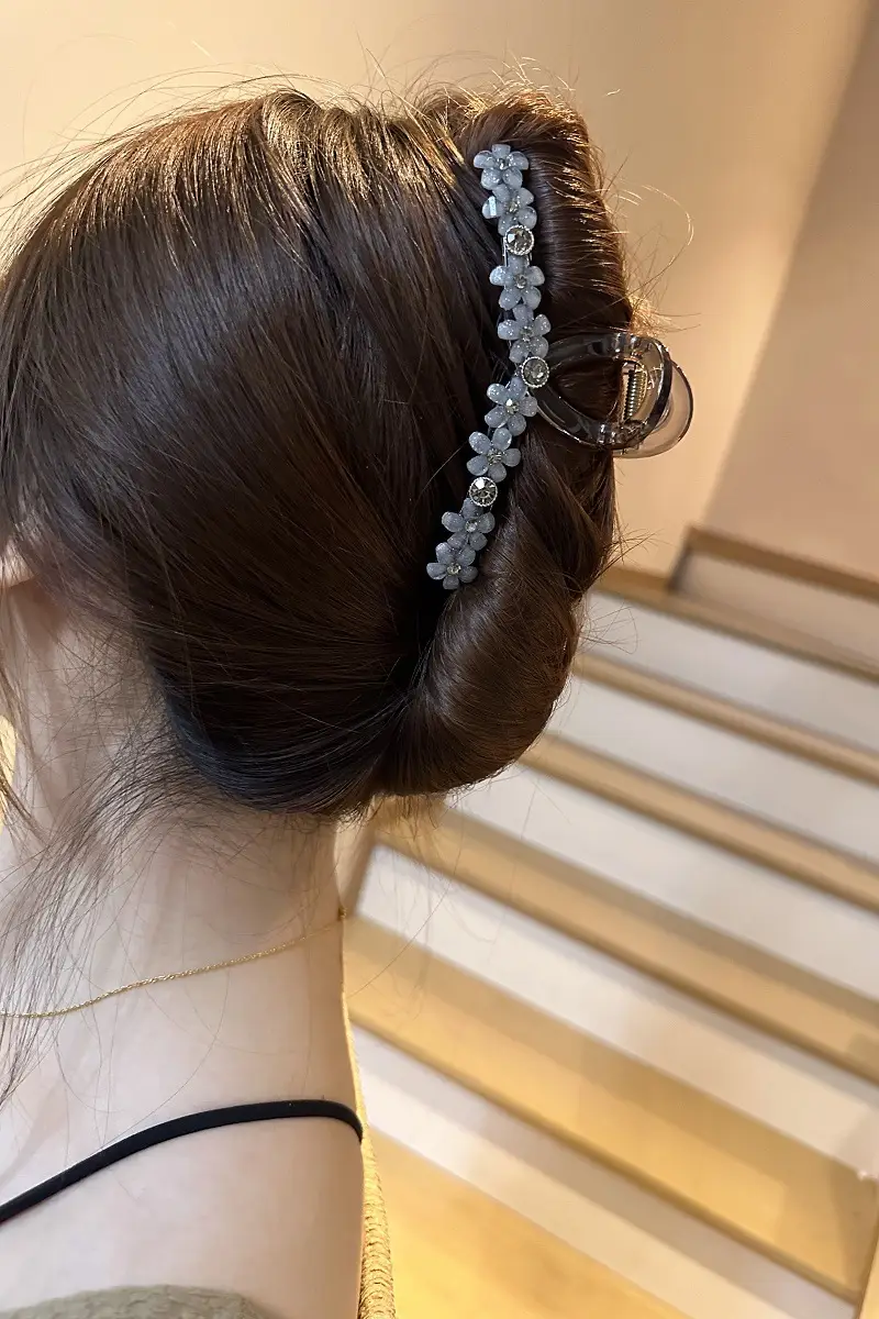 Crystal Flower Hairpin Clip for Women — feature 9
