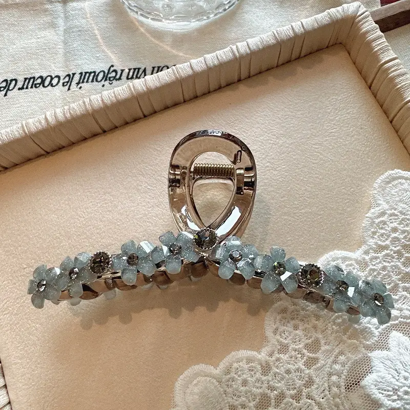 Crystal Flower Hairpin Clip for Women — feature 13