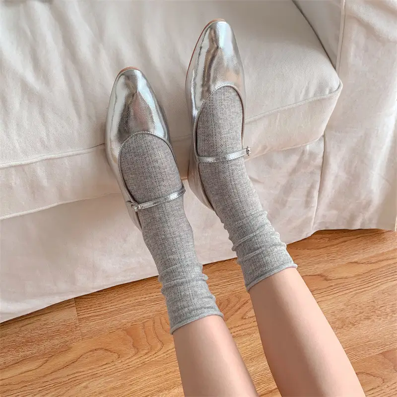 White mesh socks children's tube socks summer thin cotton mesh breathable summer hollow curling pile stockings