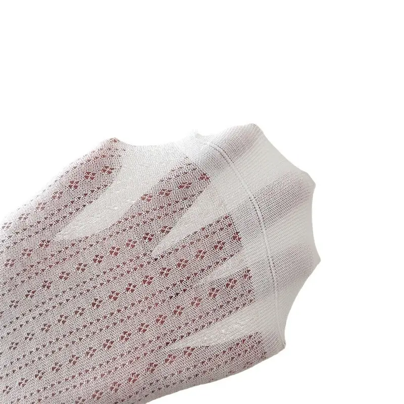 White mesh socks children's tube socks summer thin cotton mesh breathable summer hollow curling pile stockings