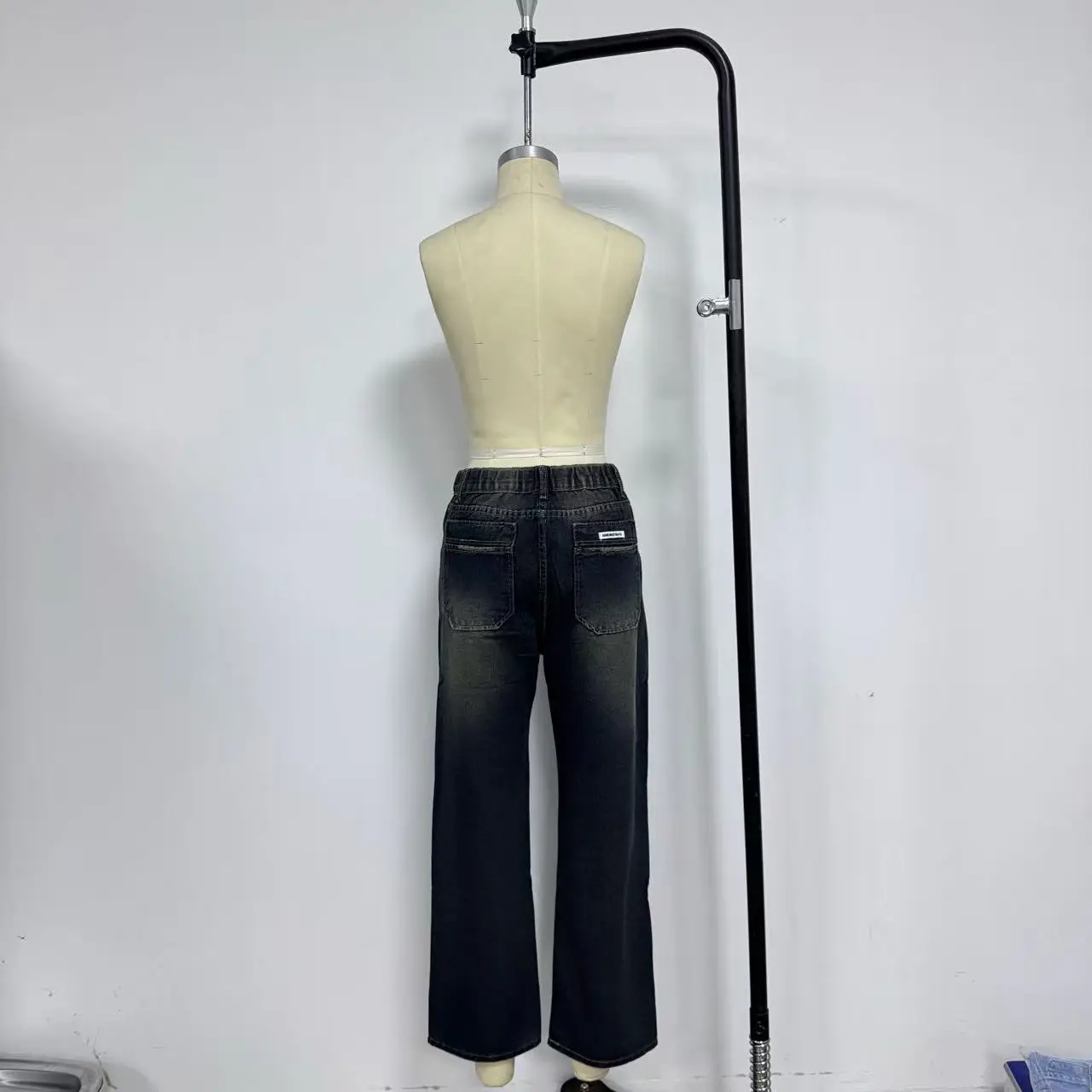 Women Wide Leg Jeans Dark Blue Spring Summer 2024 — feature 6