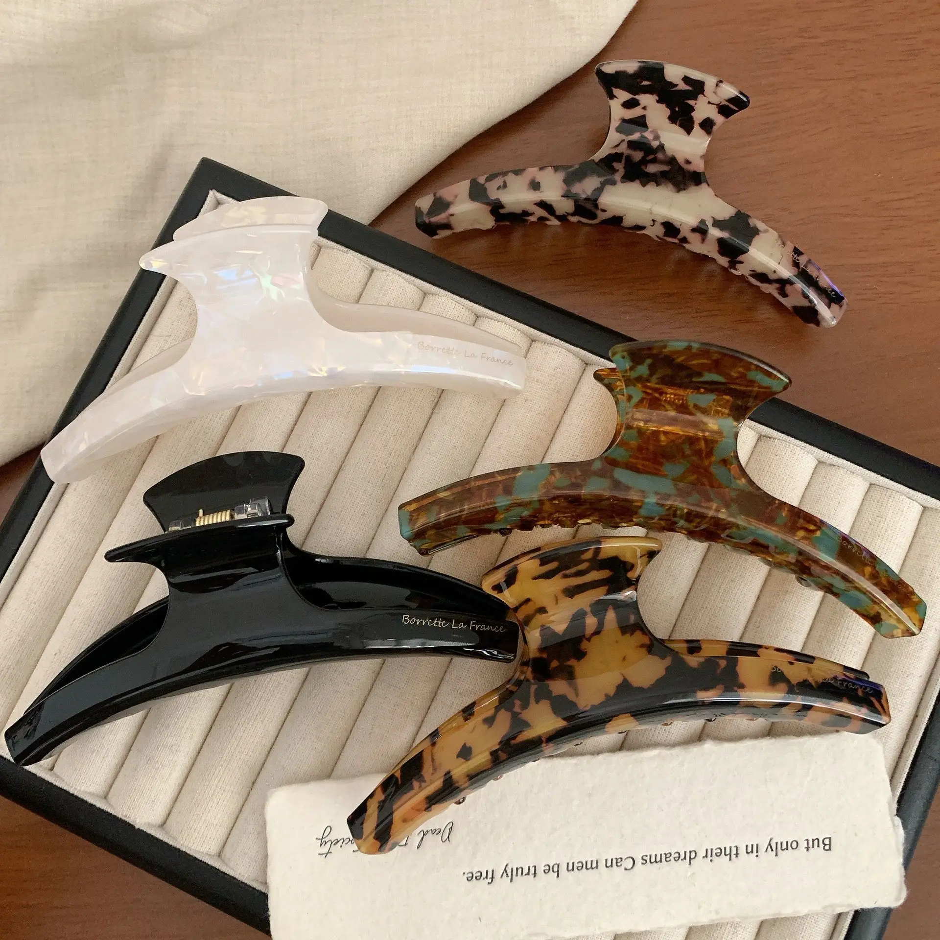2025 New Classy French Acetic Acid Hair Clip Extra Large Back Head Shark Clip