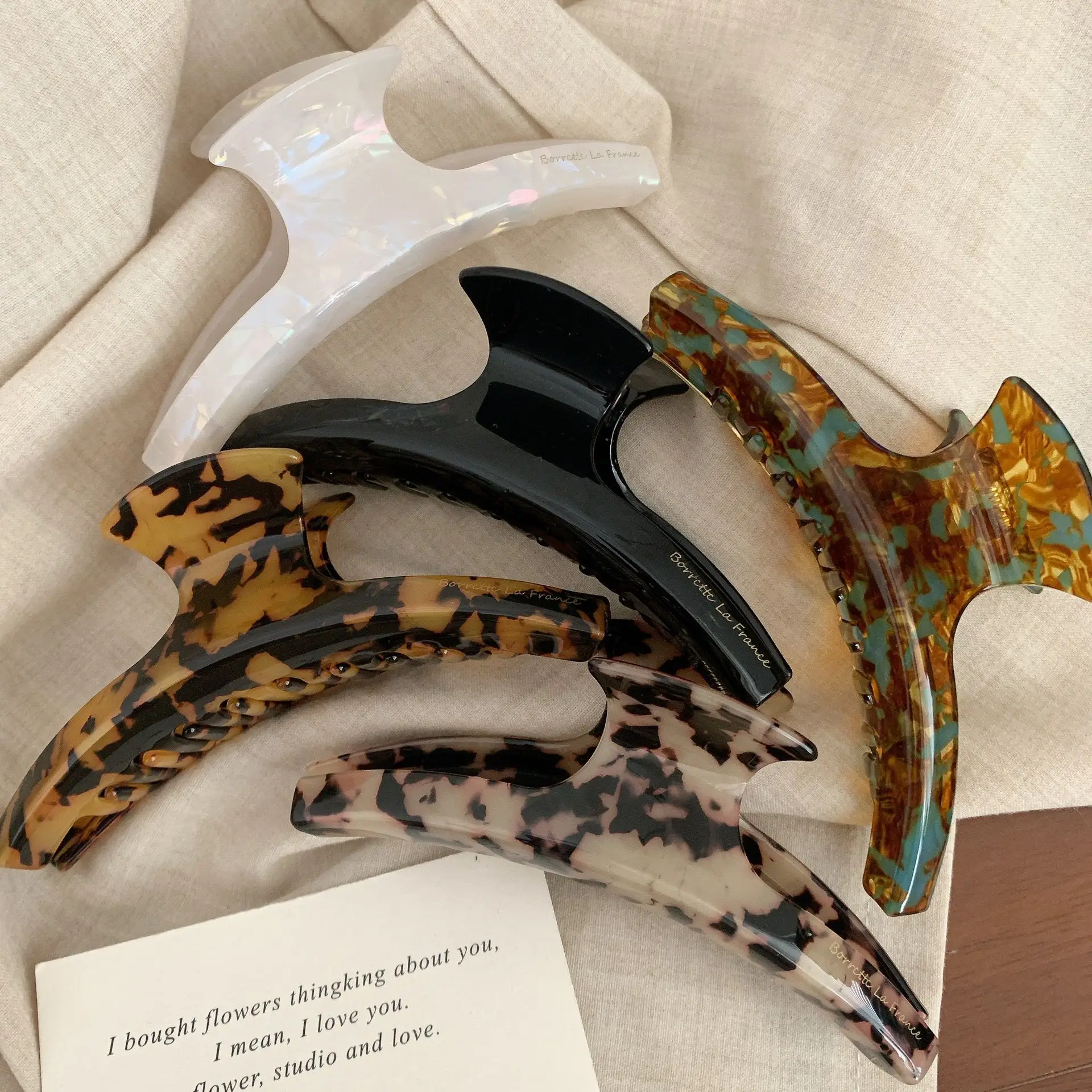 2025 New Classy French Acetic Acid Hair Clip Extra Large Back Head Shark Clip — feature 4