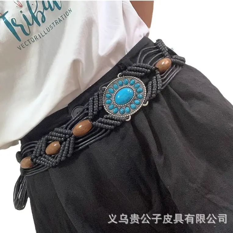 Bohemian Turquoise Tassel Belt for Women — feature 1