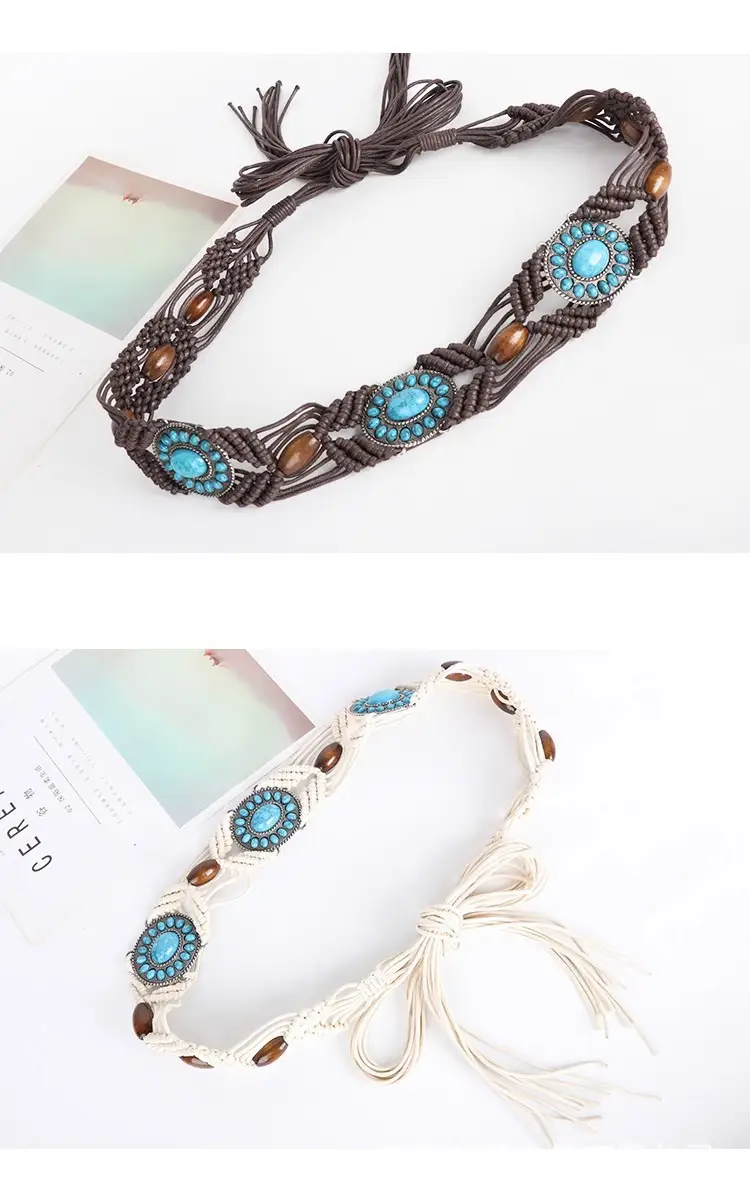 Bohemian Turquoise Tassel Belt for Women — feature 6