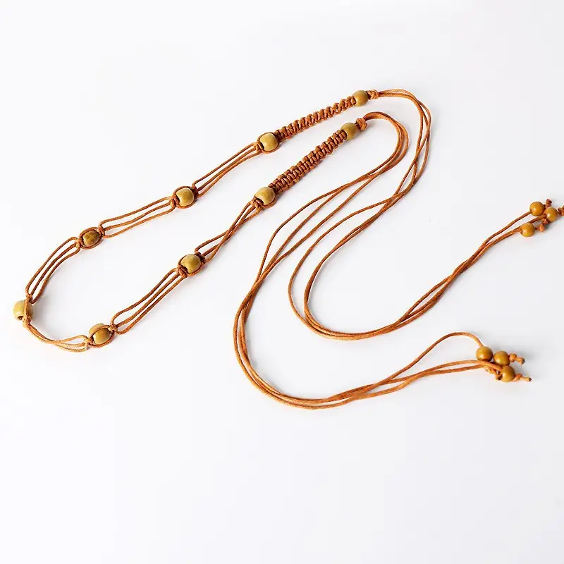 Gold Woven Belt Belt for Women Vintage Bohemian Waist Chain Dress - Image 7