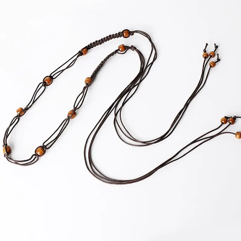 Gold Woven Belt Belt for Women Vintage Bohemian Waist Chain Dress - Image 9