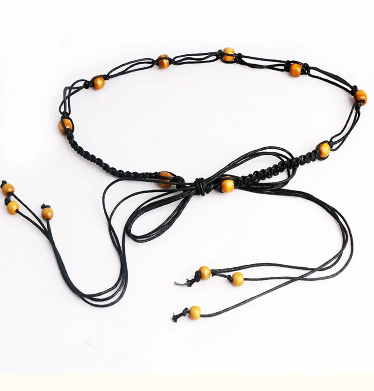 Gold Woven Belt Belt for Women Vintage Bohemian Waist Chain Dress — feature 5
