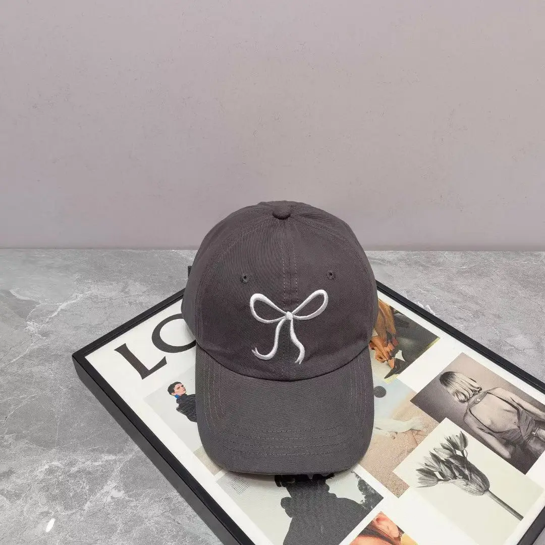 Korean Ins Niche Bow Embroidered Baseball Cap Women