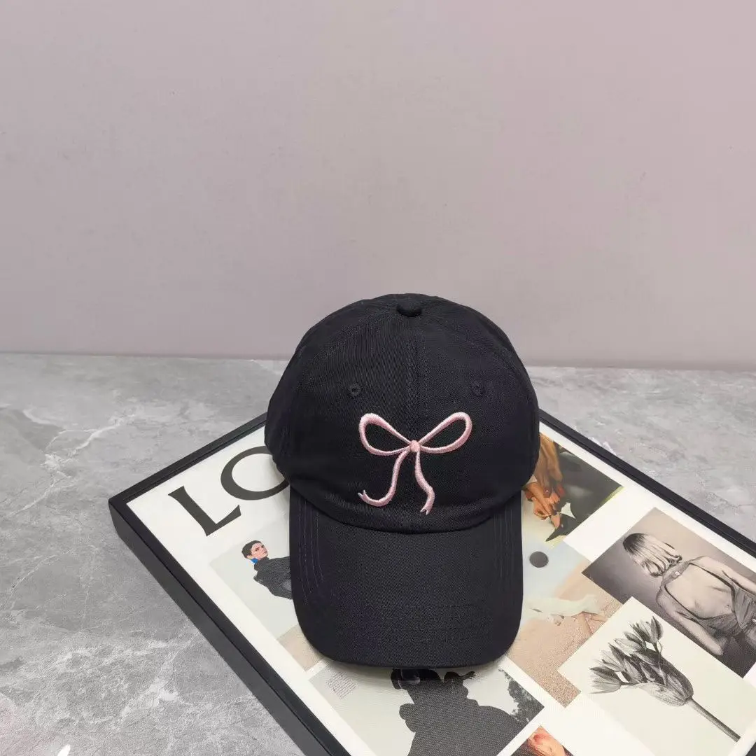 Korean Ins Niche Bow Embroidered Baseball Cap Women