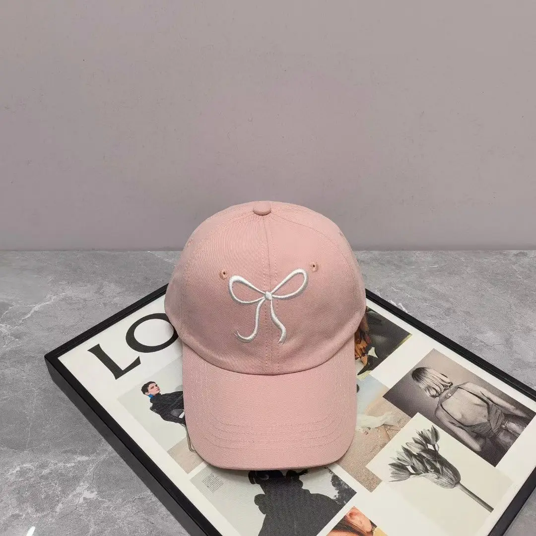 Korean Ins Niche Bow Embroidered Baseball Cap Women