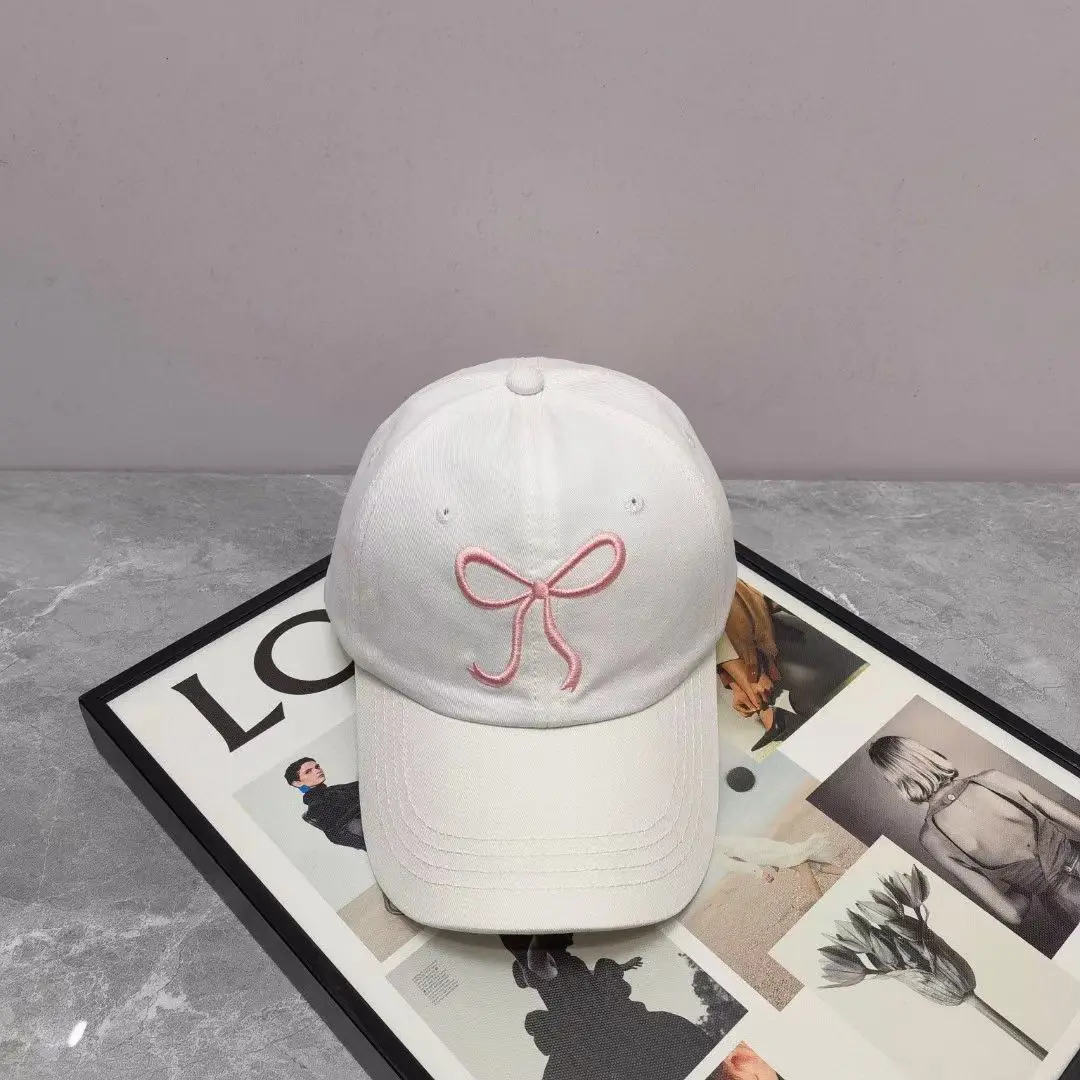 Korean Ins Niche Bow Embroidered Baseball Cap Women