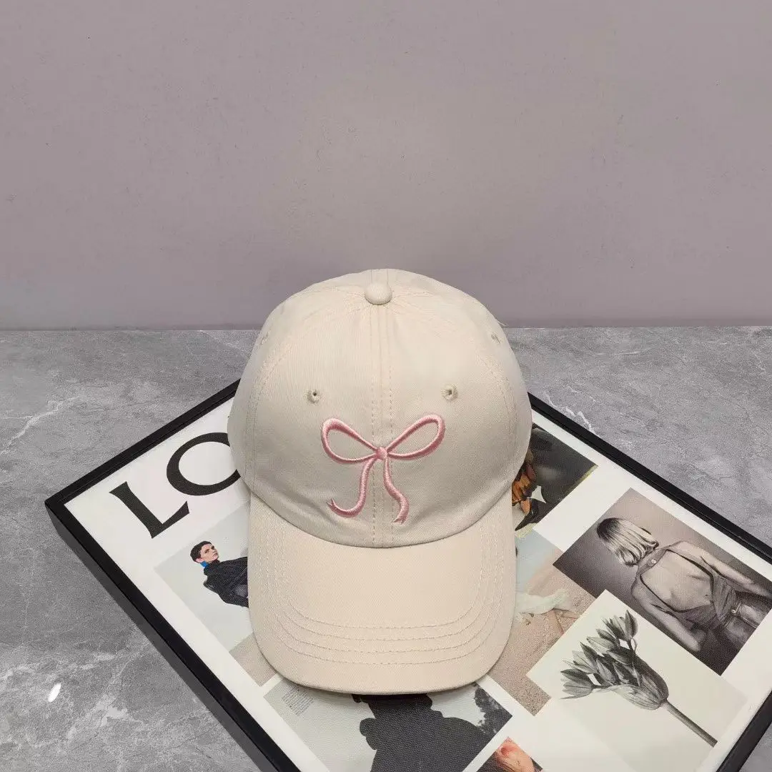 Korean Ins Niche Bow Embroidered Baseball Cap Women