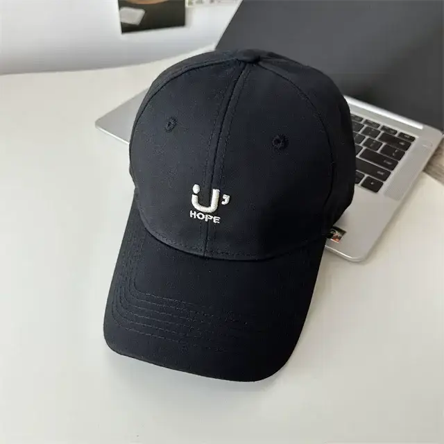 Beige Letter Baseball Cap Women's Korean-style Wide Brim Big Face Cap — feature 14