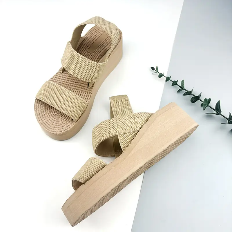 Roman Thick-Soled Handmade Sandals for Women, Summer Fashion Outer Wear, Hemp Rope Shoes, Export Cross-Border Large Size Eva Slippers - Image 4