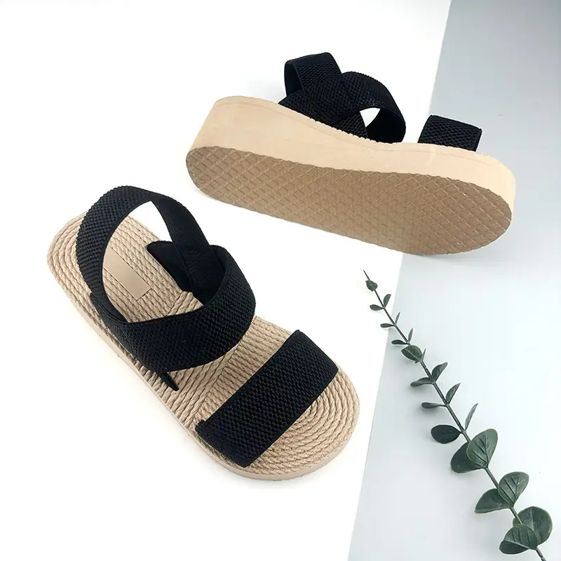 Roman Thick-Soled Handmade Sandals for Women, Summer Fashion Outer Wear, Hemp Rope Shoes, Export Cross-Border Large Size Eva Slippers — feature 7