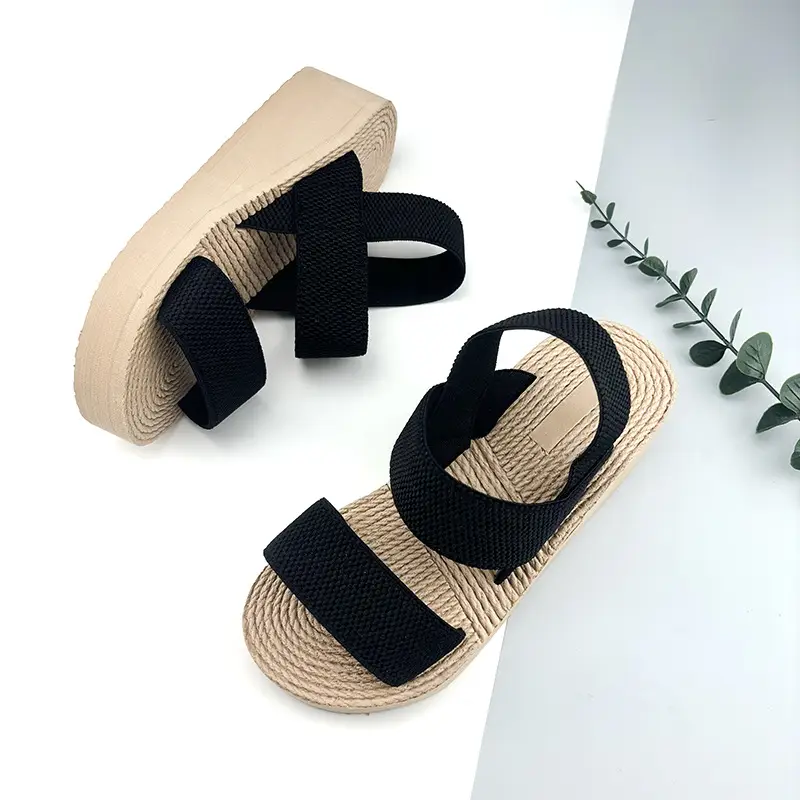 Roman Thick-Soled Handmade Sandals for Women, Summer Fashion Outer Wear, Hemp Rope Shoes, Export Cross-Border Large Size Eva Slippers — feature 8