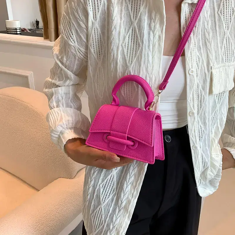 Pink French Style Mini Handbag for Women - Image 6