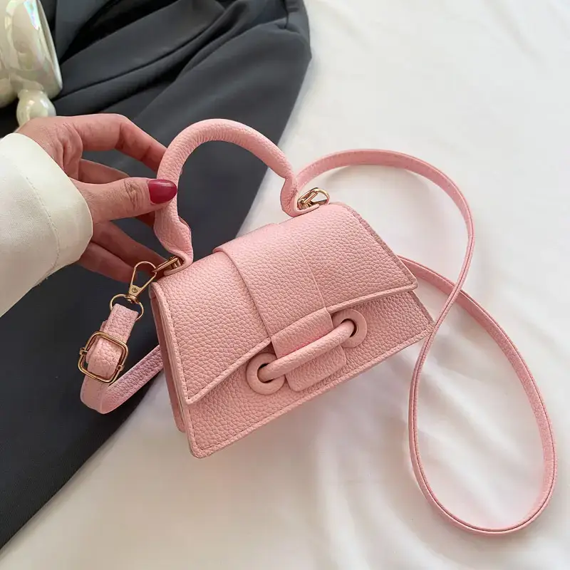 Pink French Style Mini Handbag for Women - Image 3