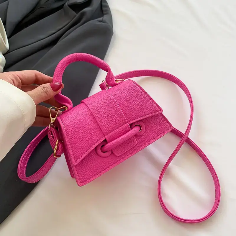 Pink French Style Mini Handbag for Women - Image 4