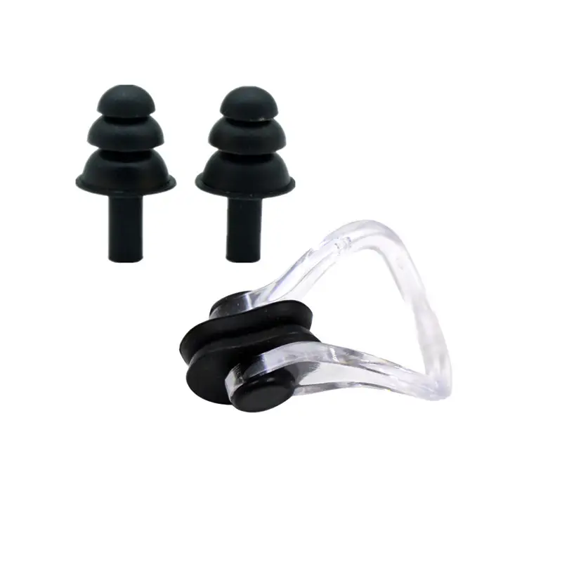 Boxed Nose Clip Earplug Set Soft Silicone Three-Layer Waterproof Adult and Children Universal Swimming Supplies Equipment Wholesale