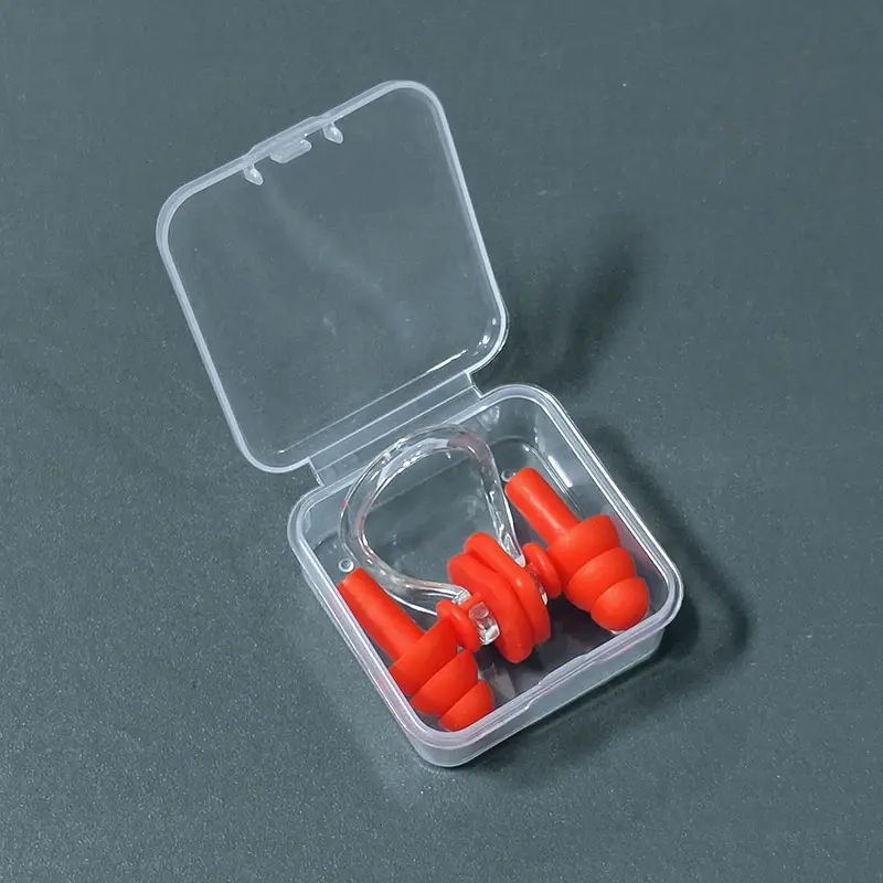 Boxed Nose Clip Earplug Set Soft Silicone Three-Layer Waterproof Adult and Children Universal Swimming Supplies Equipment Wholesale