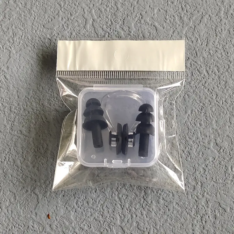 Boxed Nose Clip Earplug Set Soft Silicone Three-Layer Waterproof Adult and Children Universal Swimming Supplies Equipment Wholesale