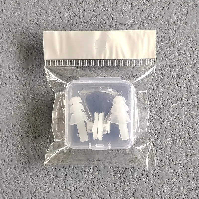 Boxed Nose Clip Earplug Set Soft Silicone Three-Layer Waterproof Adult and Children Universal Swimming Supplies Equipment Wholesale