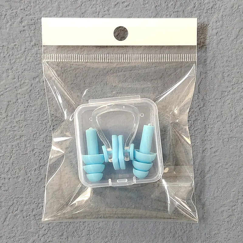 Boxed Nose Clip Earplug Set Soft Silicone Three-Layer Waterproof Adult and Children Universal Swimming Supplies Equipment Wholesale