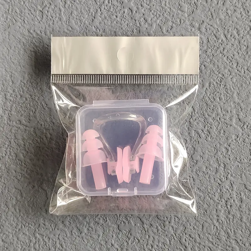 Boxed Nose Clip Earplug Set Soft Silicone Three-Layer Waterproof Adult and Children Universal Swimming Supplies Equipment Wholesale