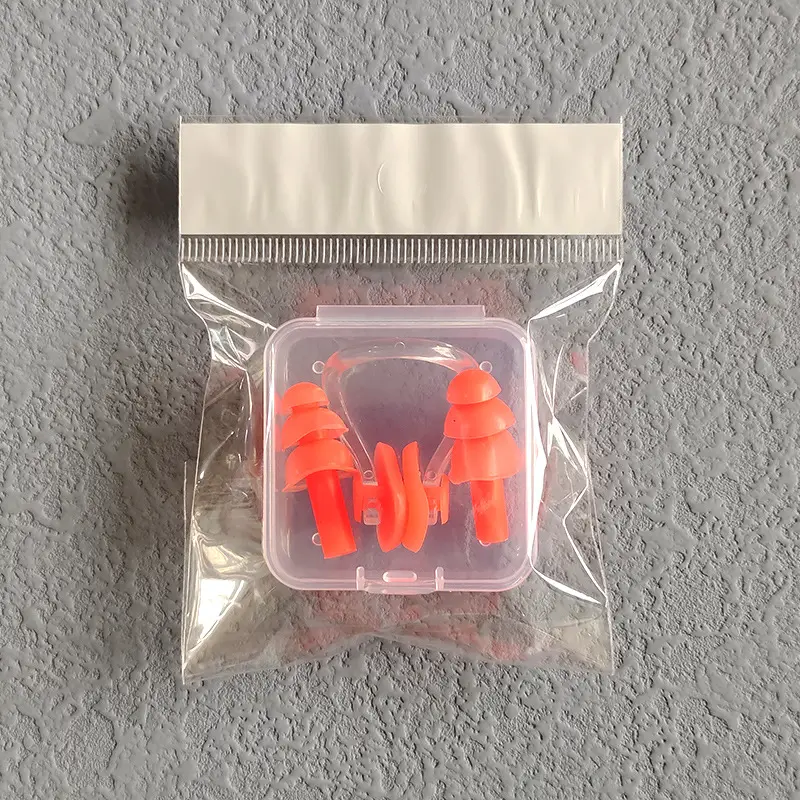 Boxed Nose Clip Earplug Set Soft Silicone Three-Layer Waterproof Adult and Children Universal Swimming Supplies Equipment Wholesale