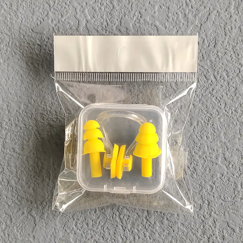 Boxed Nose Clip Earplug Set Soft Silicone Three-Layer Waterproof Adult and Children Universal Swimming Supplies Equipment Wholesale