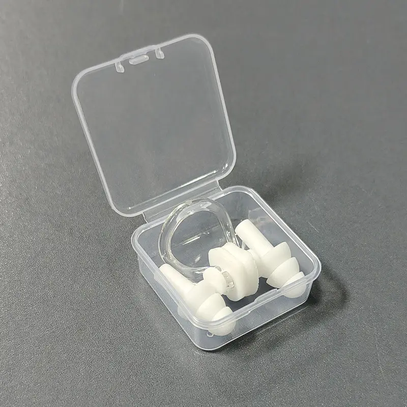 Boxed Nose Clip Earplug Set Soft Silicone Three-Layer Waterproof Adult and Children Universal Swimming Supplies Equipment Wholesale