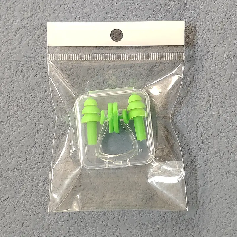 Boxed Nose Clip Earplug Set Soft Silicone Three-Layer Waterproof Adult and Children Universal Swimming Supplies Equipment Wholesale