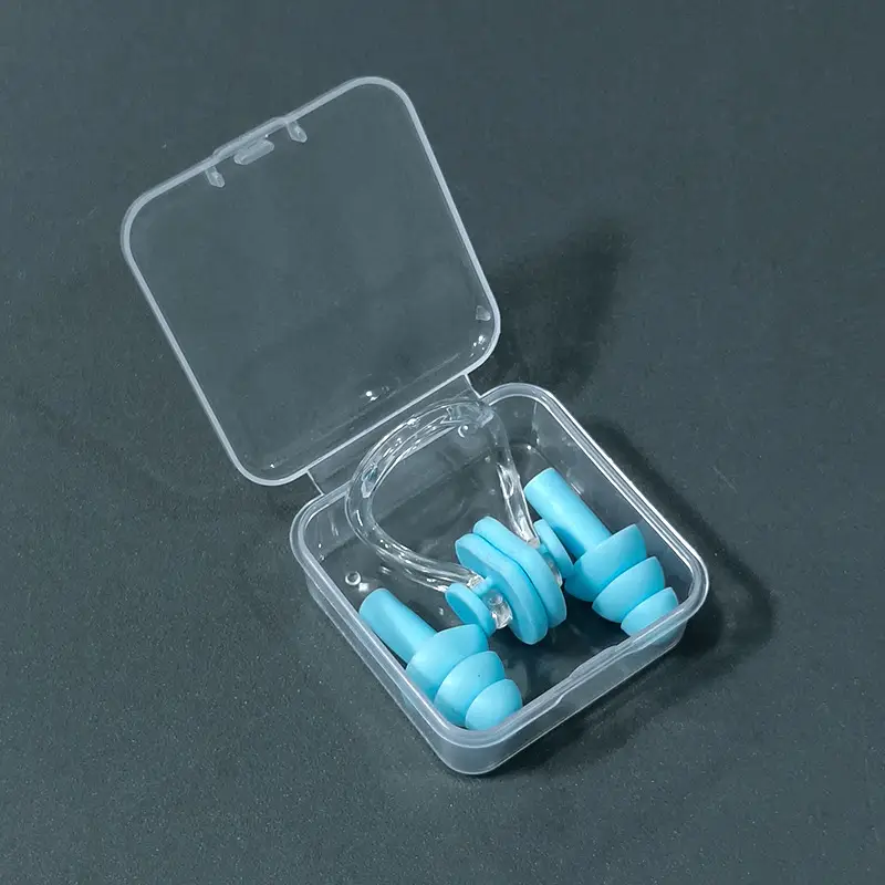 Boxed Nose Clip Earplug Set Soft Silicone Three-Layer Waterproof Adult and Children Universal Swimming Supplies Equipment Wholesale