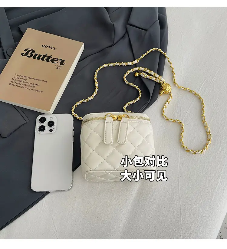 Pink Quilted Chain Crossbody Bag for Women — feature 12