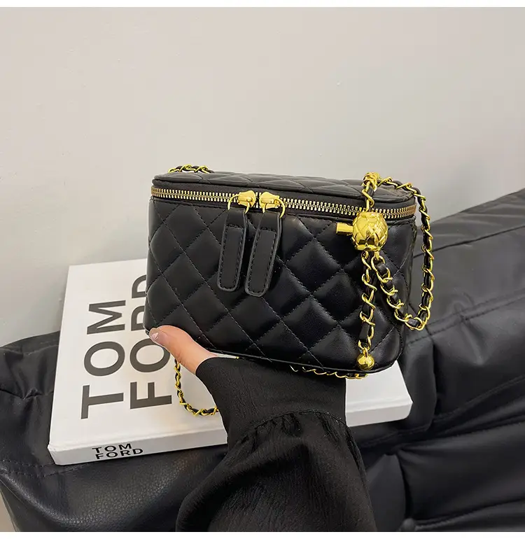Pink Quilted Chain Crossbody Bag for Women — feature 19