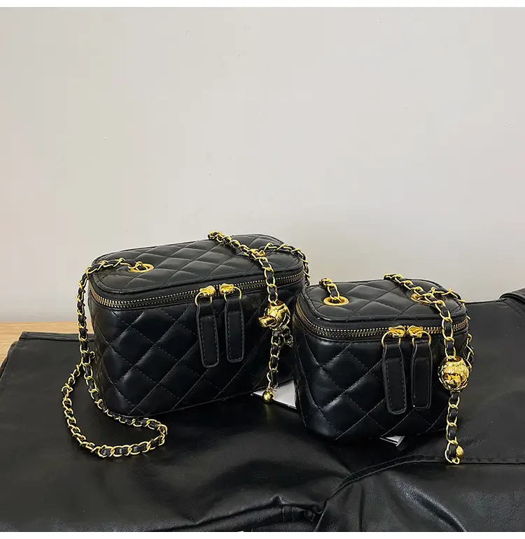Pink Quilted Chain Crossbody Bag for Women — feature 26